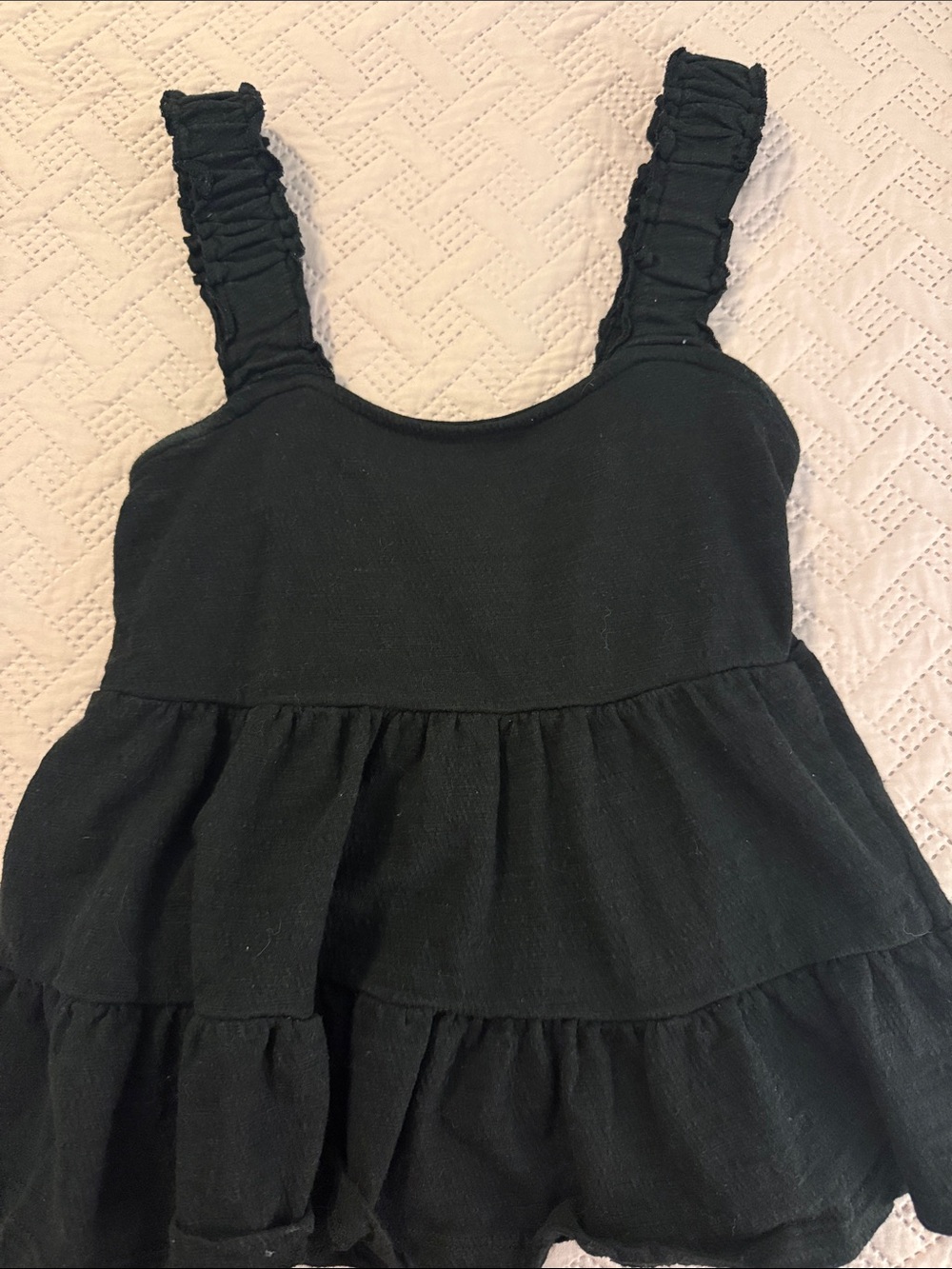 Altar'd State Black Ruffle Tank Top